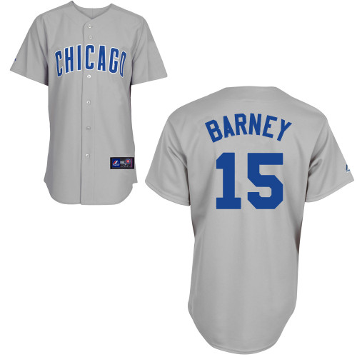Darwin Barney #15 Youth Baseball Jersey-Chicago Cubs Authentic Road Gray MLB Jersey